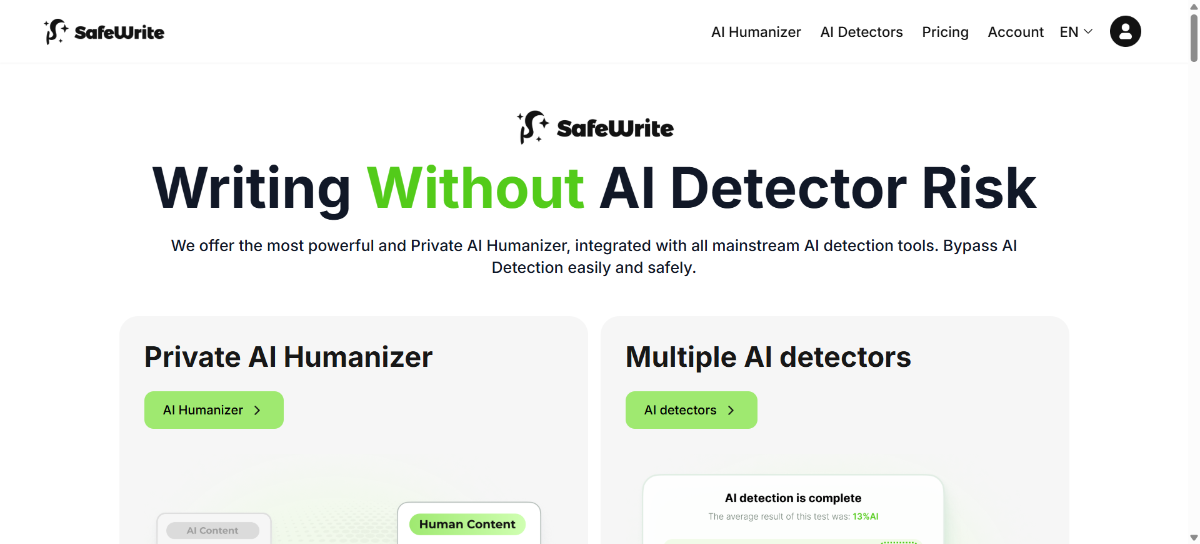 SafeWrite AI：2025年真正做到“不可被检测”的AI重写神器